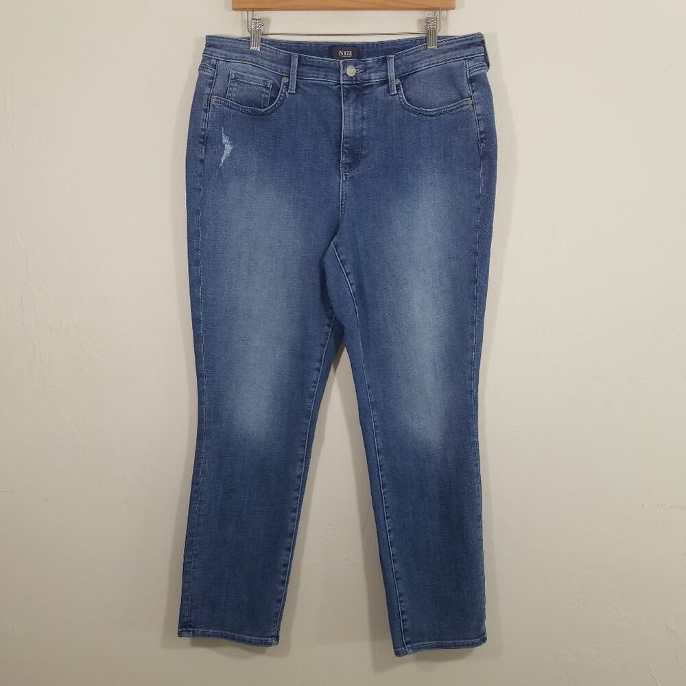 NYDJ LiftxTuck Technology Stretch Jeans Blue Size 14